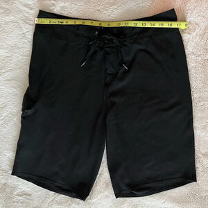 Quiksilver Mens Black Board Shorts Swim Trunks Cypher 4 Way Stretch
